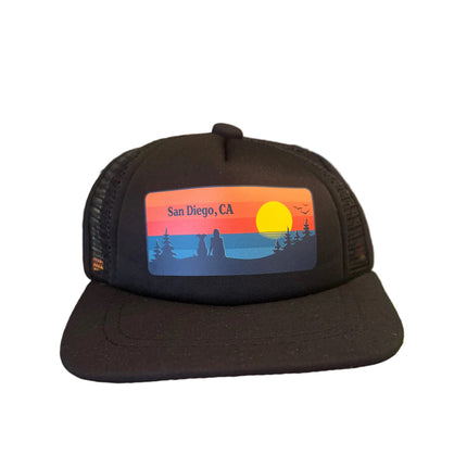 Puplid Midnight Black Trucker Hat for Dogs - The Retro  "San Diego, CA"