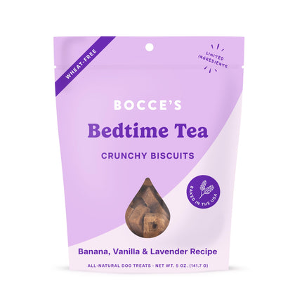 Bocce's Bedtime Tea Crunchy Biscuits - Banana Vanilla & Lavender Recipe 5oz