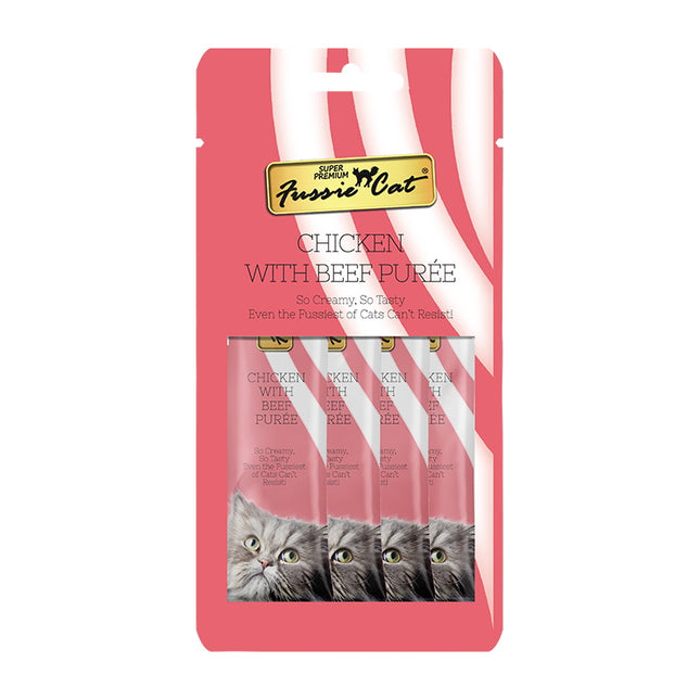 Fussie Cat Chicken & Beef Puree Treat