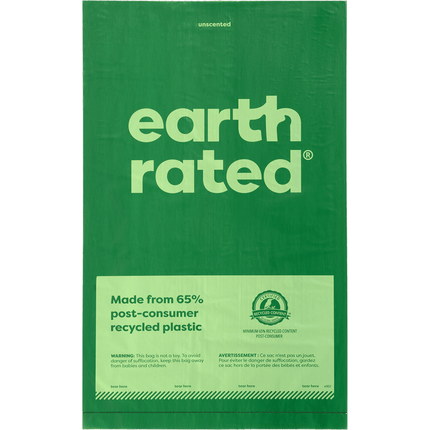 Earth Rated Poop Bags Unscented Bilk Single Roll - 300ct