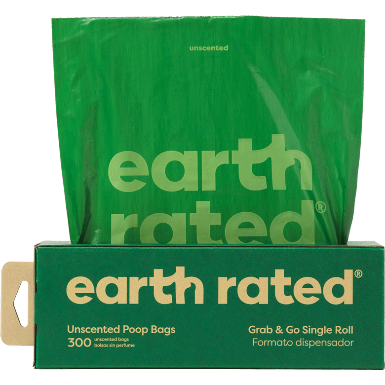 Earth Rated Poop Bags Unscented Bilk Single Roll - 300ct