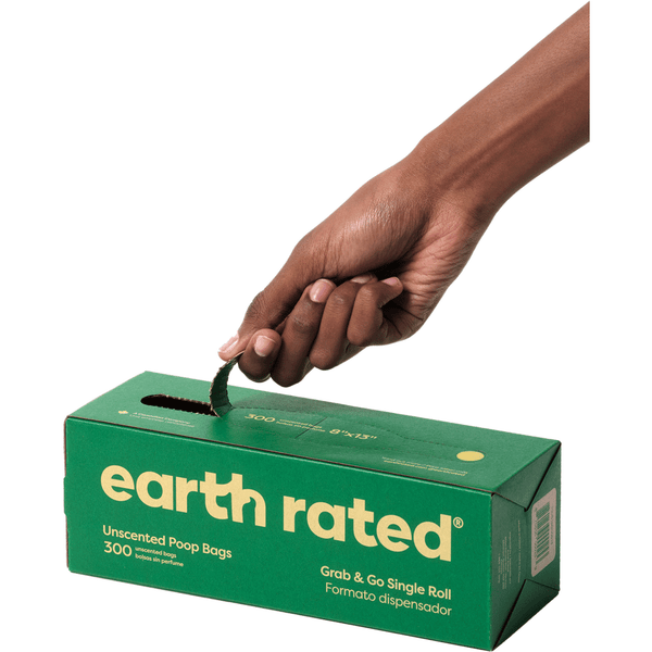 Earth Rated Poop Bags Unscented Bilk Single Roll - 300ct