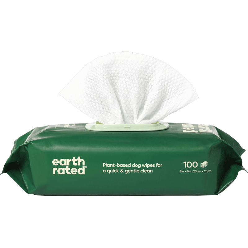 Earth Rated Unscented Plant-Based Grooming Wipes - 100ct