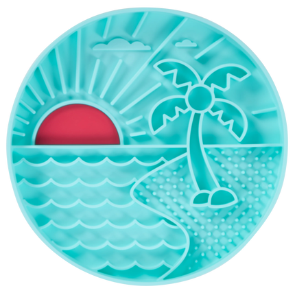 Messy Mutts Interactive Lick Bowl Slow Feeder - Beach