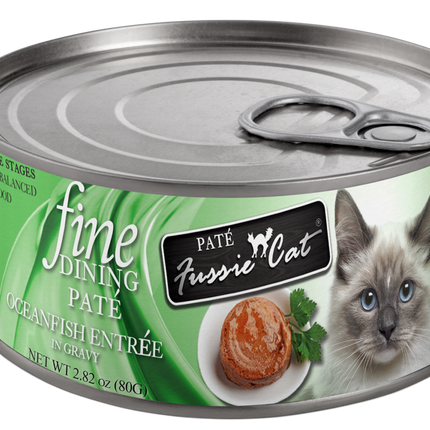Fussie Cat Fine Dining Pate Oceanfish Entree in Gravy