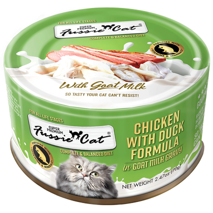 Fussie Cat Chicken with Chicken with Duck Formula in Goat Milk Gravy 2.47oz