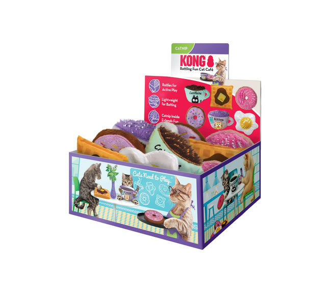 Kong Rattling Fun Cat Cafe (assorted & sold seperate)