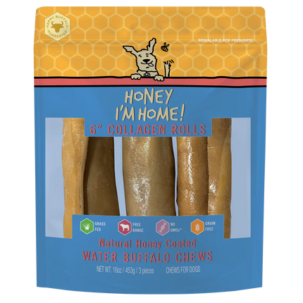 Honey Im Home 6" Collagen Rolls 3pack