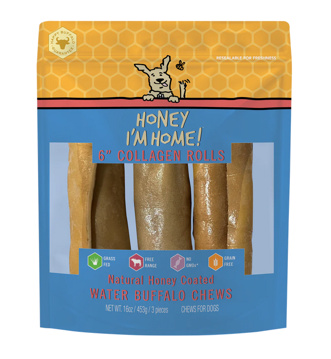 Honey Im Home 6" Collagen Rolls 3pack