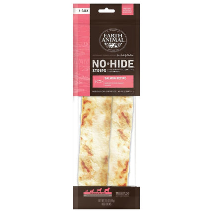 Earth Animal No Hide Strips 4 Pack - Salmon 1.5oz
