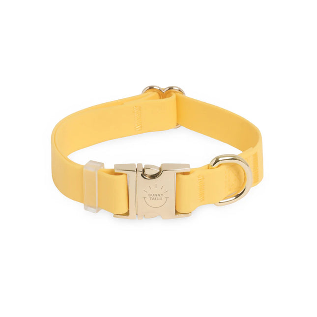 Sunny Tails - Yellow Waterproof Dog Collar