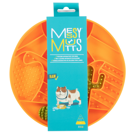 Messy Mutts Interactive Lick Bowl Slow Feeder - Desert
