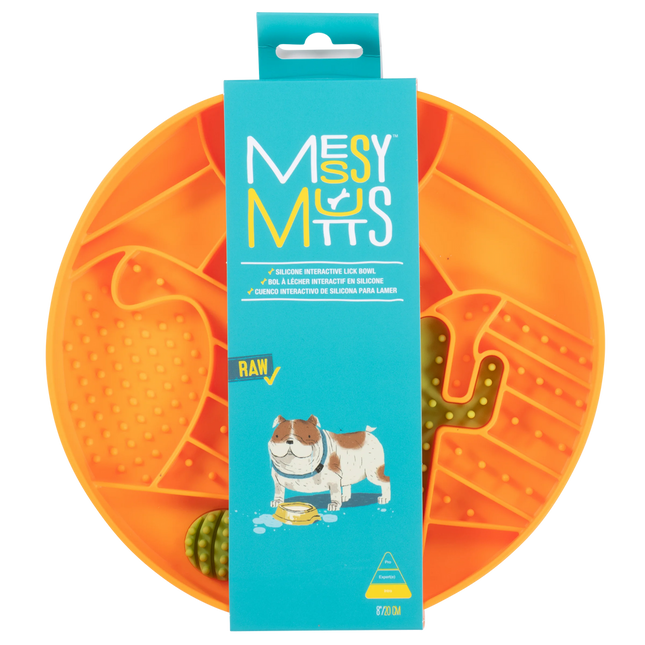 Messy Mutts Interactive Lick Bowl Slow Feeder - Desert