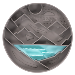 Messy Mutts Interactive Lick Bowl Slow Feeder - Mountains