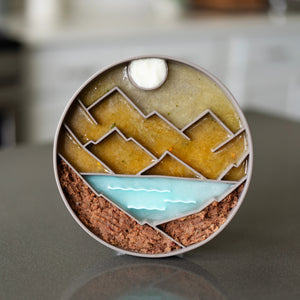 Messy Mutts Interactive Lick Bowl Slow Feeder - Mountains