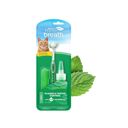 Tropiclean Fresh Breath Plaque and Tartar Control Kit for Cats