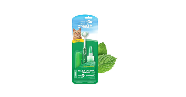 Tropiclean Fresh Breath Plaque and Tartar Control Kit for Cats