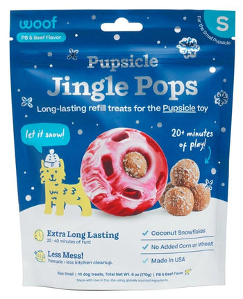 Woof Pupsicle Refill  Jingle Pops PB & Beef Recipe - Holiday Edition