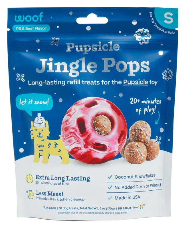 Woof Pupsicle Refill  Jingle Pops PB & Beef Recipe - Holiday Edition