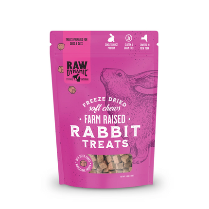 Raw Dynamic Rabbit Freeze Dried Treats for Dogs and Cats 1.5oz