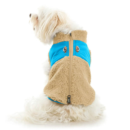 Gooby Zip Up Sherpa Vest - Cream