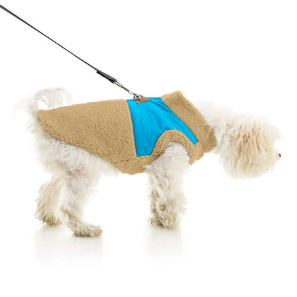 Gooby Zip Up Sherpa Vest - Cream
