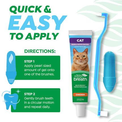 Tropiclean Fresh Breath Odor/Tartar Dental Kit for Cats