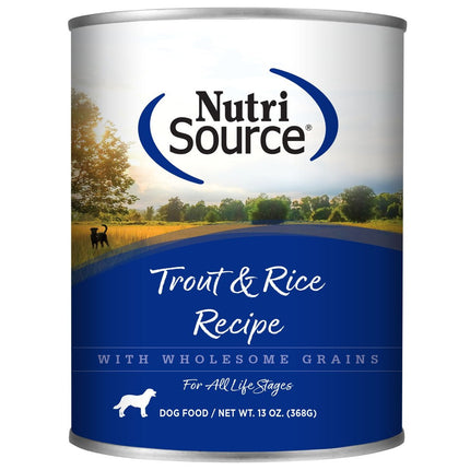NutriSource Trout & Rice formula 13oz