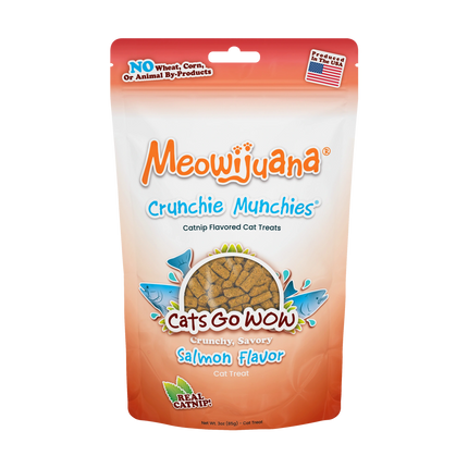 Meowijuana Crunchie Munchies - Salmon Treats 3oz