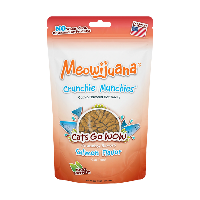 Meowijuana Crunchie Munchies - Salmon Treats 3oz