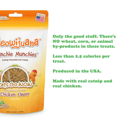 Meowijuana Crunchie Munchies - Chicken Treats 3oz