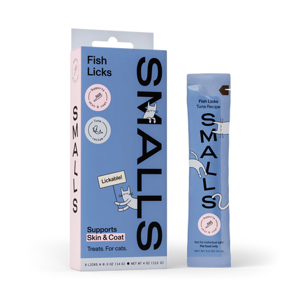 Smalls Lickable Treats 8 Pack - Fish Licks Tuna Recipe 4oz
