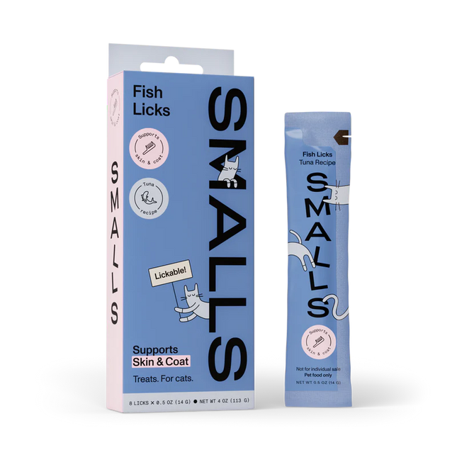 Smalls Lickable Treats 8 Pack - Fish Licks Tuna Recipe 4oz