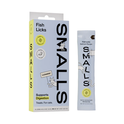 Smalls Lickable Treats 8 Pack - Fish Licks Salmon Recipe 4oz