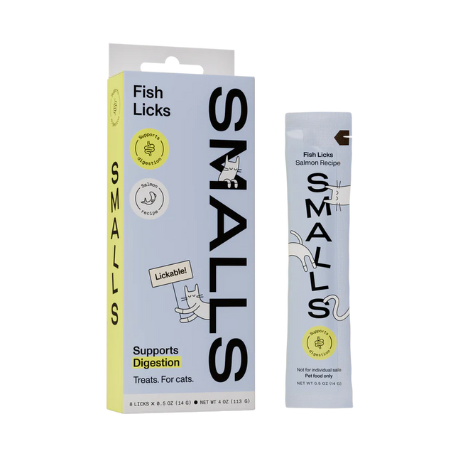 Smalls Lickable Treats 8 Pack - Fish Licks Salmon Recipe 4oz