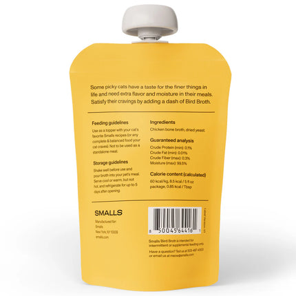 Smalls Bird Bone Broth for Cats - Chicken Recipe 5oz