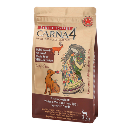Carna4 Easy-Chew Venison Whole Food Nuggets for Dogs