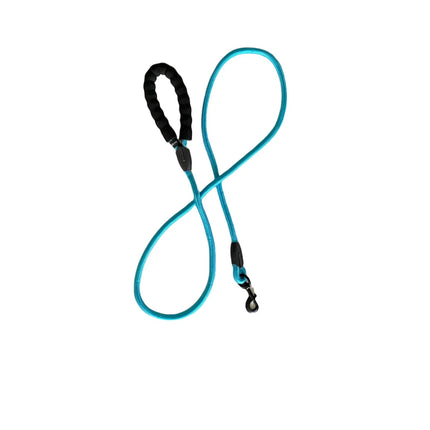 Bark Appeal Rope Leash 6” - Aqua Blue