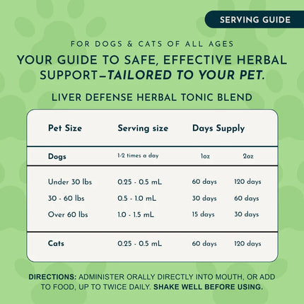 Animal Essentials Liver Defense Herbal Tonic Blend 2oz