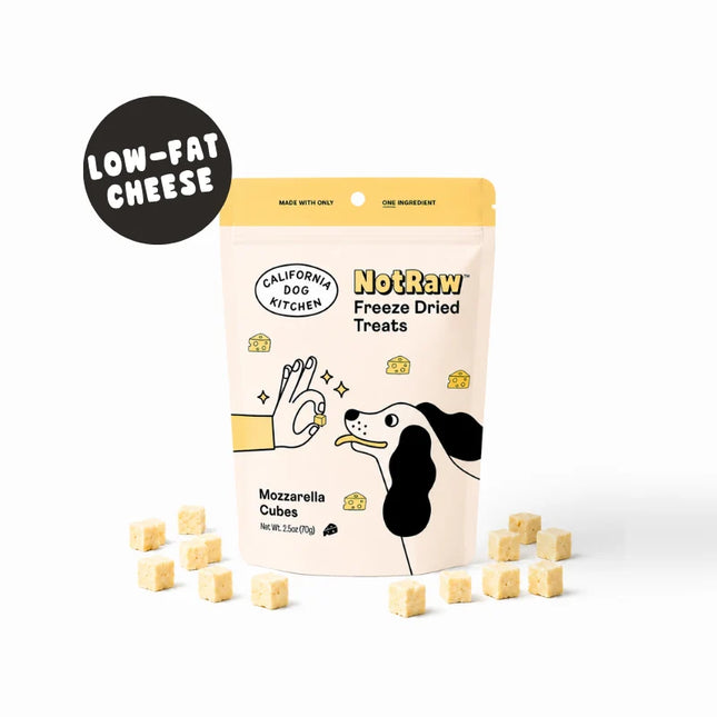 California Dog Kitchen Not Raw Freeze Dried Mozzarella Cubes 2.5oz
