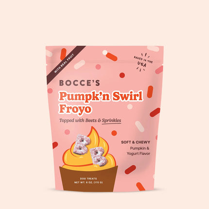Bocce’s Pumpkin Swirl Froyo Soft & Chewy Treats 6oz