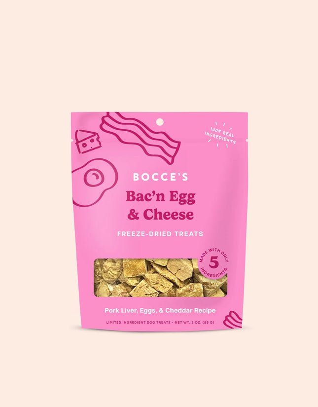 Bocce’s Bac’n Egg & Cheese Freeze-dried Treats 3oz