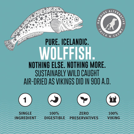 Icelandic Dog Wolffish Sticks and Pieces 3oz