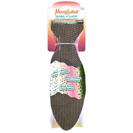 Meowijuana Sprinkle n Scratch Trout Scratcher with Catnip