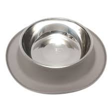 Messy Mutts Silicone Feeder with Bowl - Grey