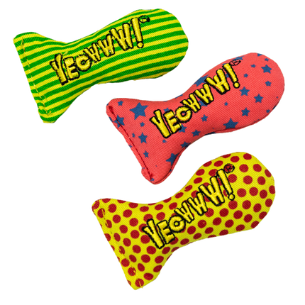 Yeowww Stinkies Fish Single Catnip Toy (Assorted Colors)