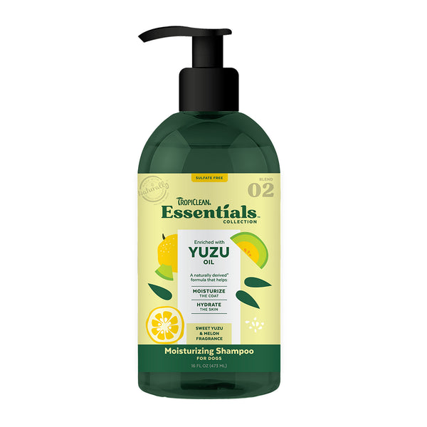 TropiClean Essentials Yuzu & Melon - Moisturizing Shampoo for Dogs