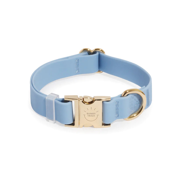 Sunny Tails - Malibu Blue Waterproof Dog Collar