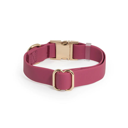 Sunny Tails - Mullberry Burgundy Waterproof Dog Collar