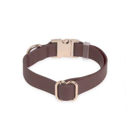 Sunny Tails - Espresso Brown Waterproof Dog Collar